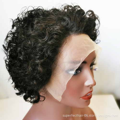 Pixie Cut Wigs Wholesale Virgin Vendors Unprocessed Short Bob Perruque Brazilian Body Wave Curly Lace Front Human Hair Wigs
